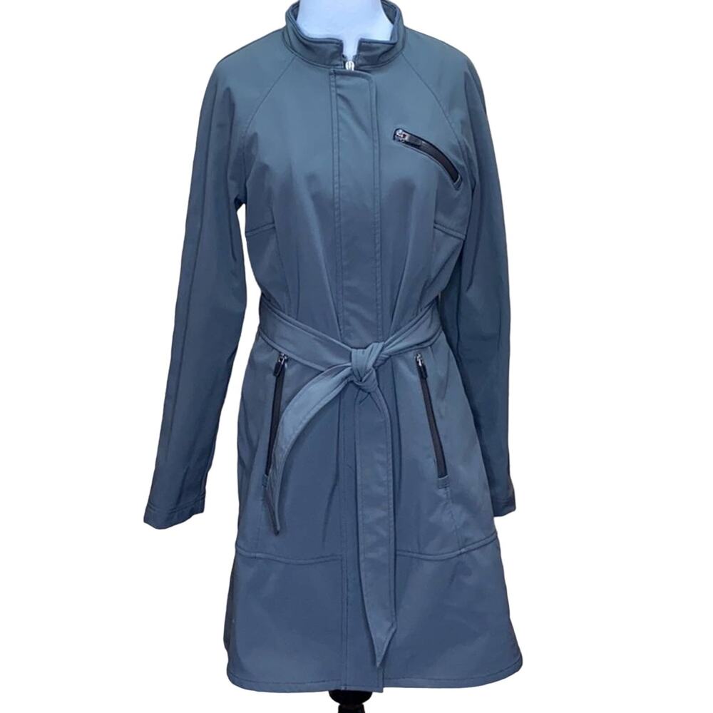 Athleta Missoula Taupe Belted Trench Coat Jacket